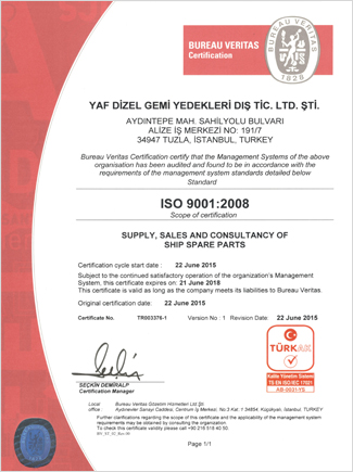 ISO 9001-2008 TR-003376-1